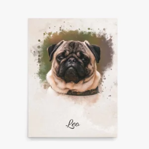 Custom Pet Memorial Portrait Watercolor Poster