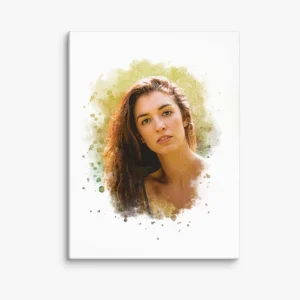 Custom Solo Portrait Watercolor Canvas