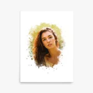 Custom Solo Portrait Watercolor Poster