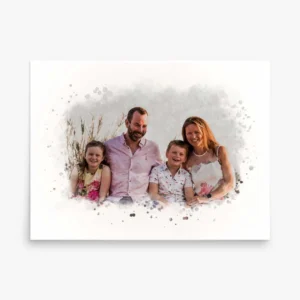 Custom Family Portrait Watercolor Fine Art